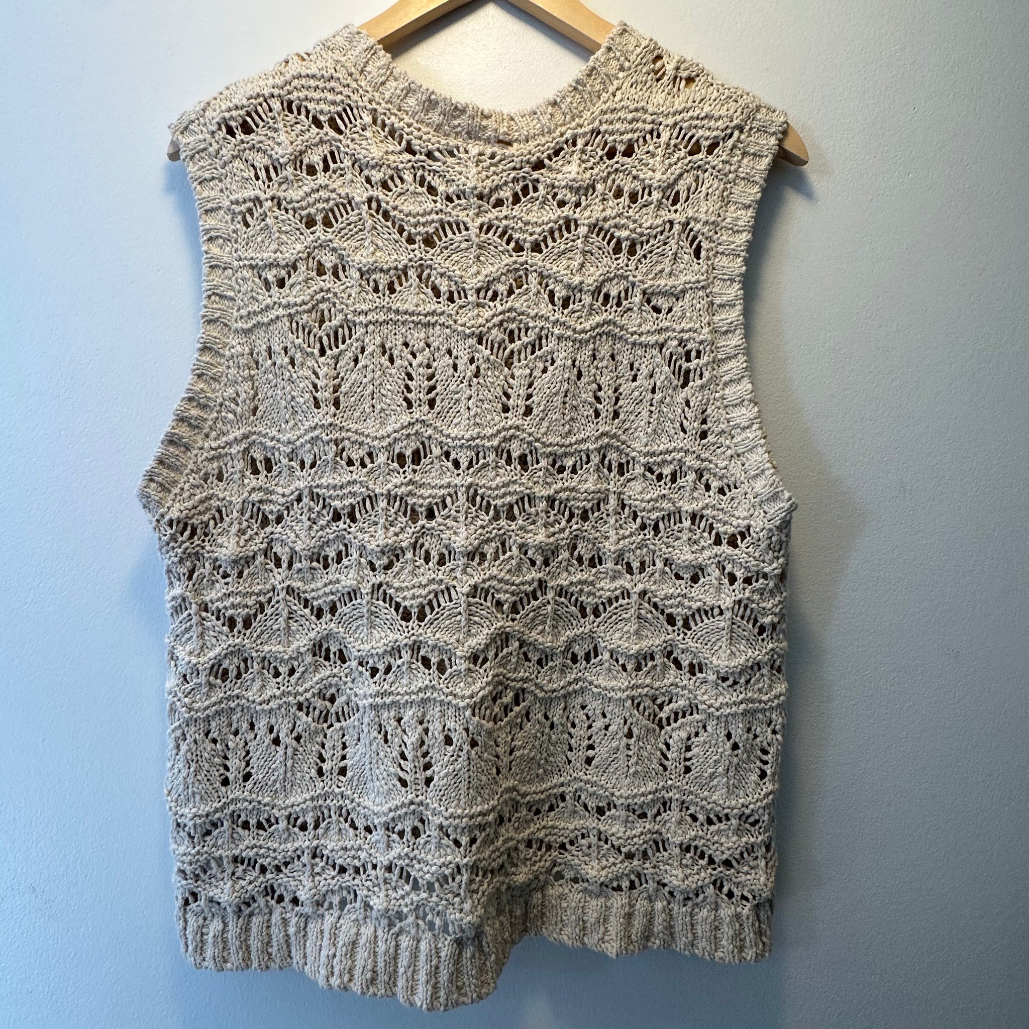 Crochet Sweater Vest | XL