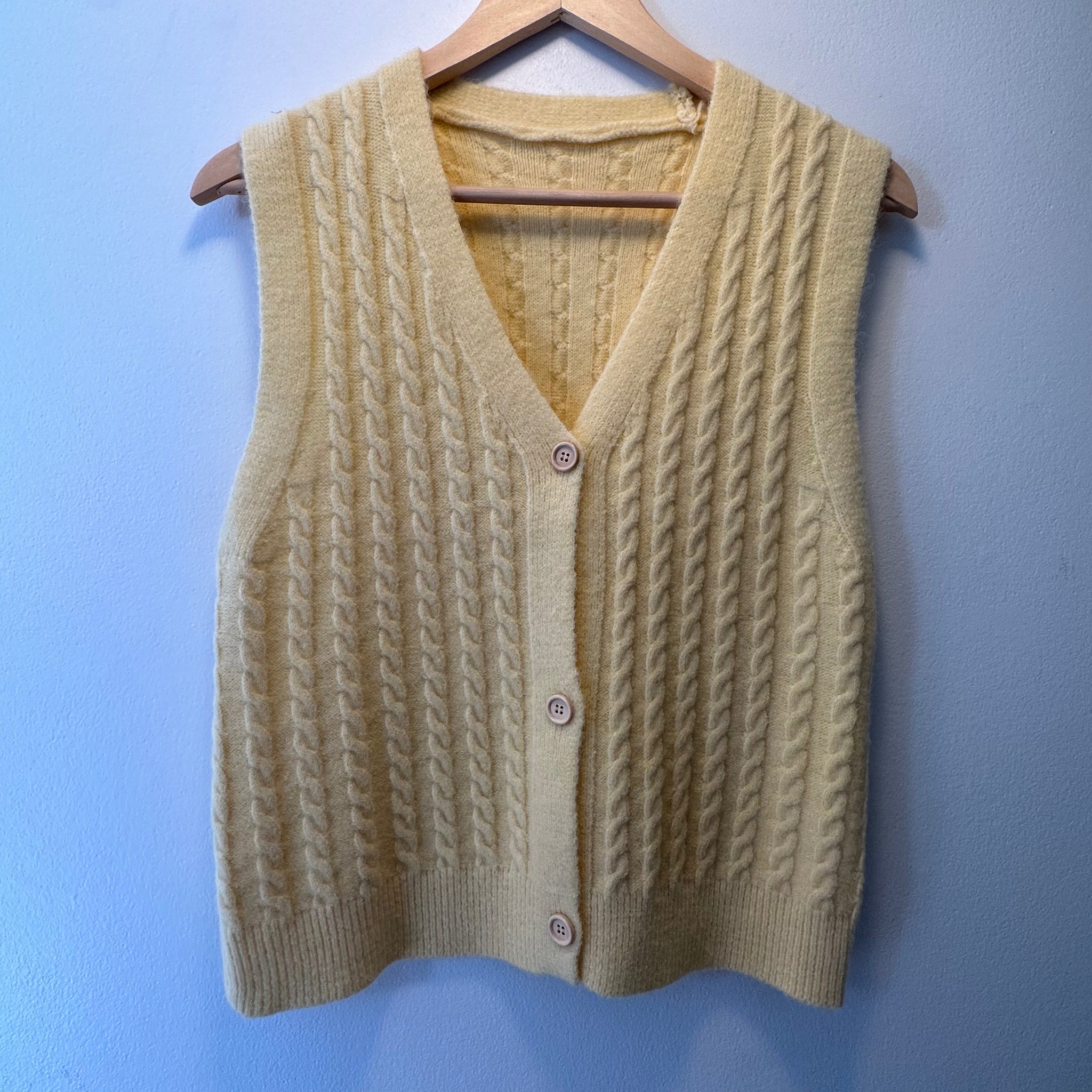 Cream Sweater Vest | S