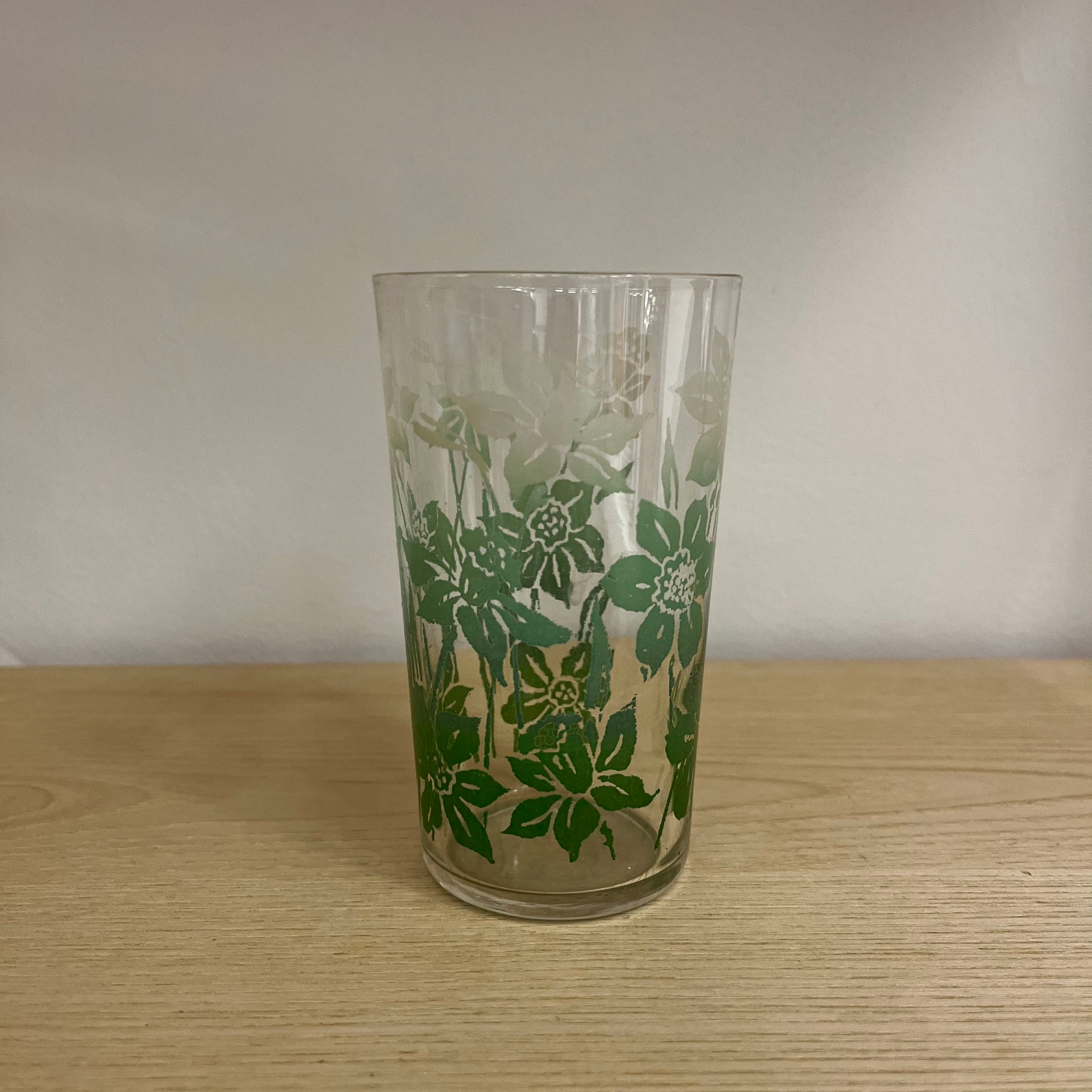 Green Floral Cup & Carafe