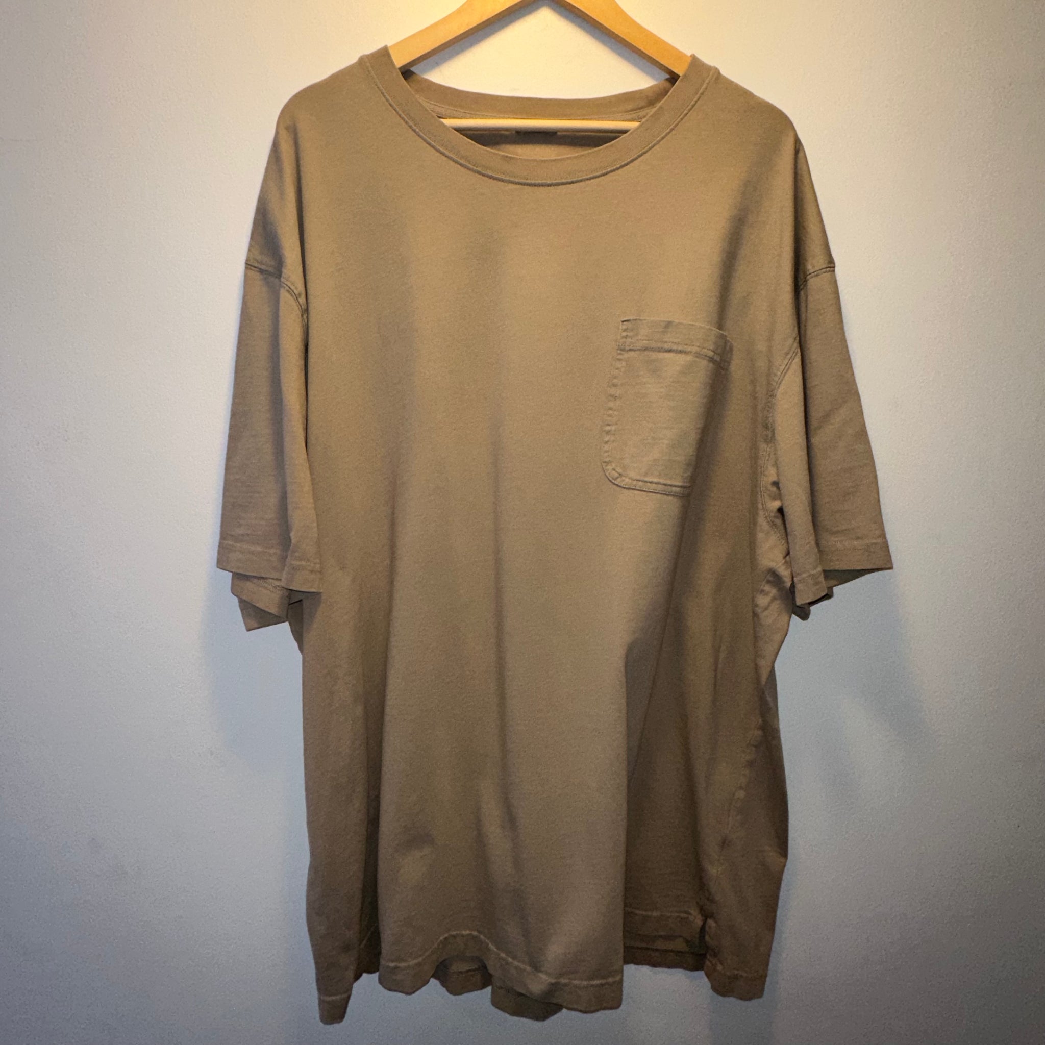 Beige Pocket Tee | 3XL