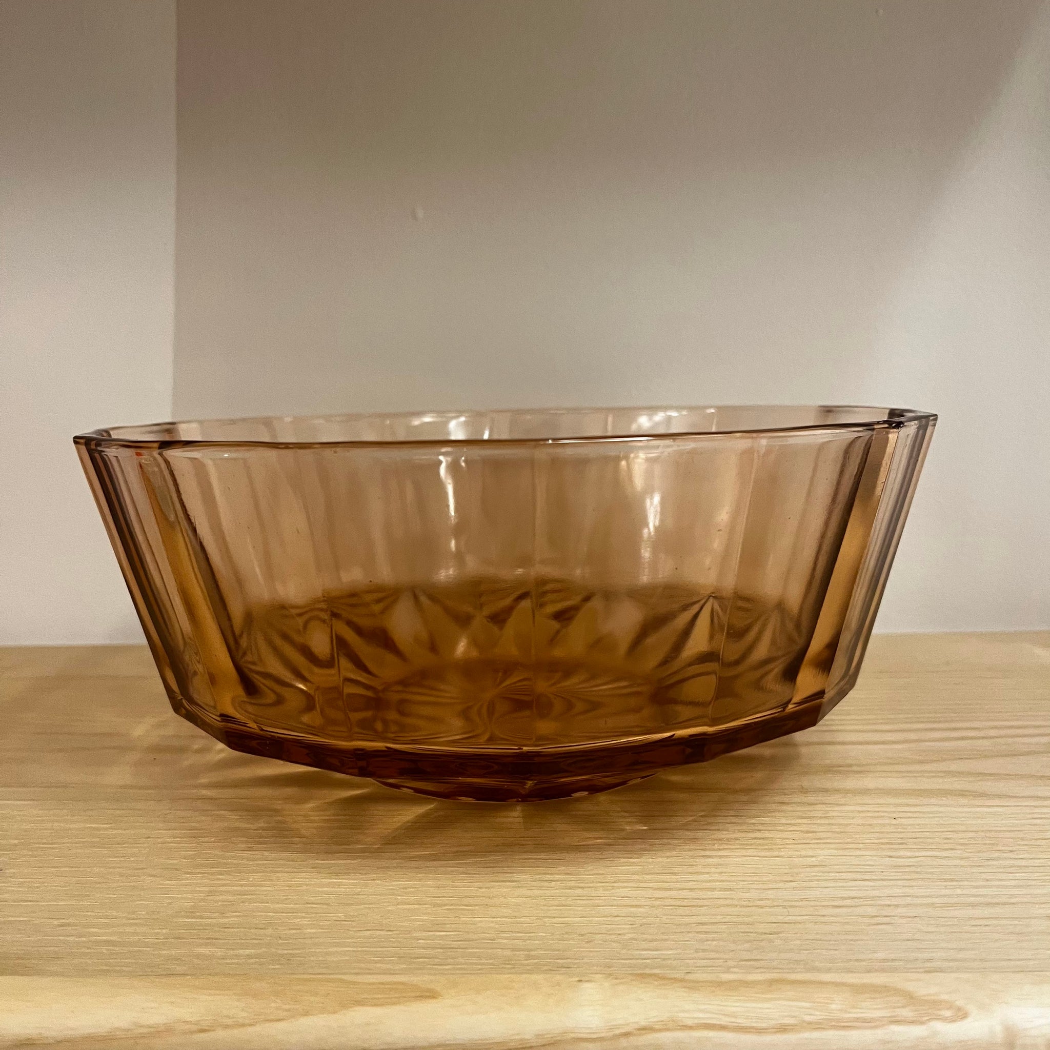 Blush Pink Depression Glass Bowl