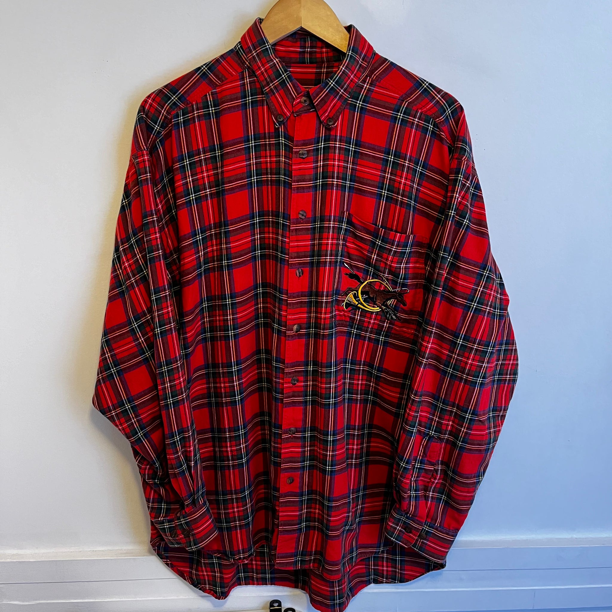 Red Plaid Button Up| 3XL