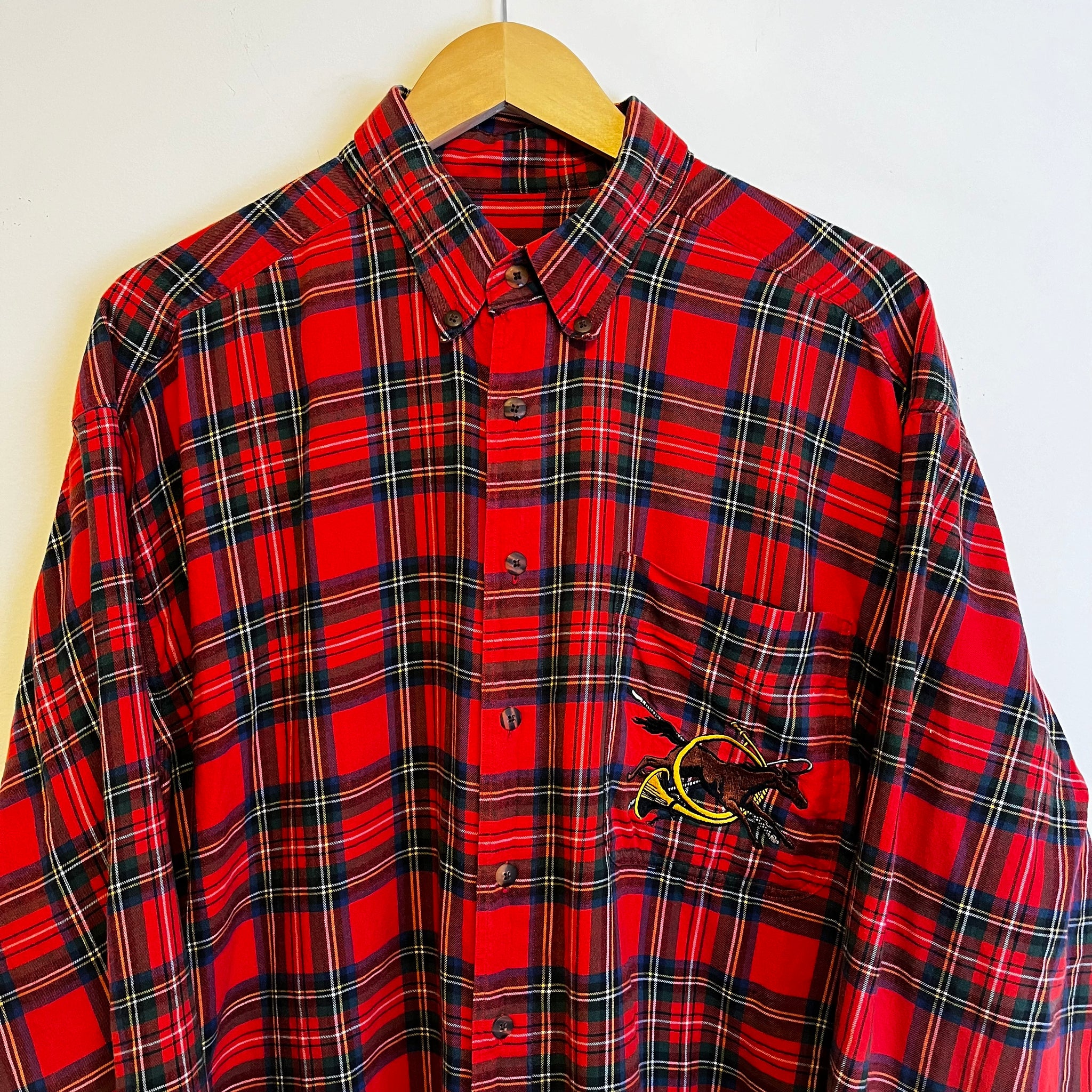 Red Plaid Button Up| 3XL