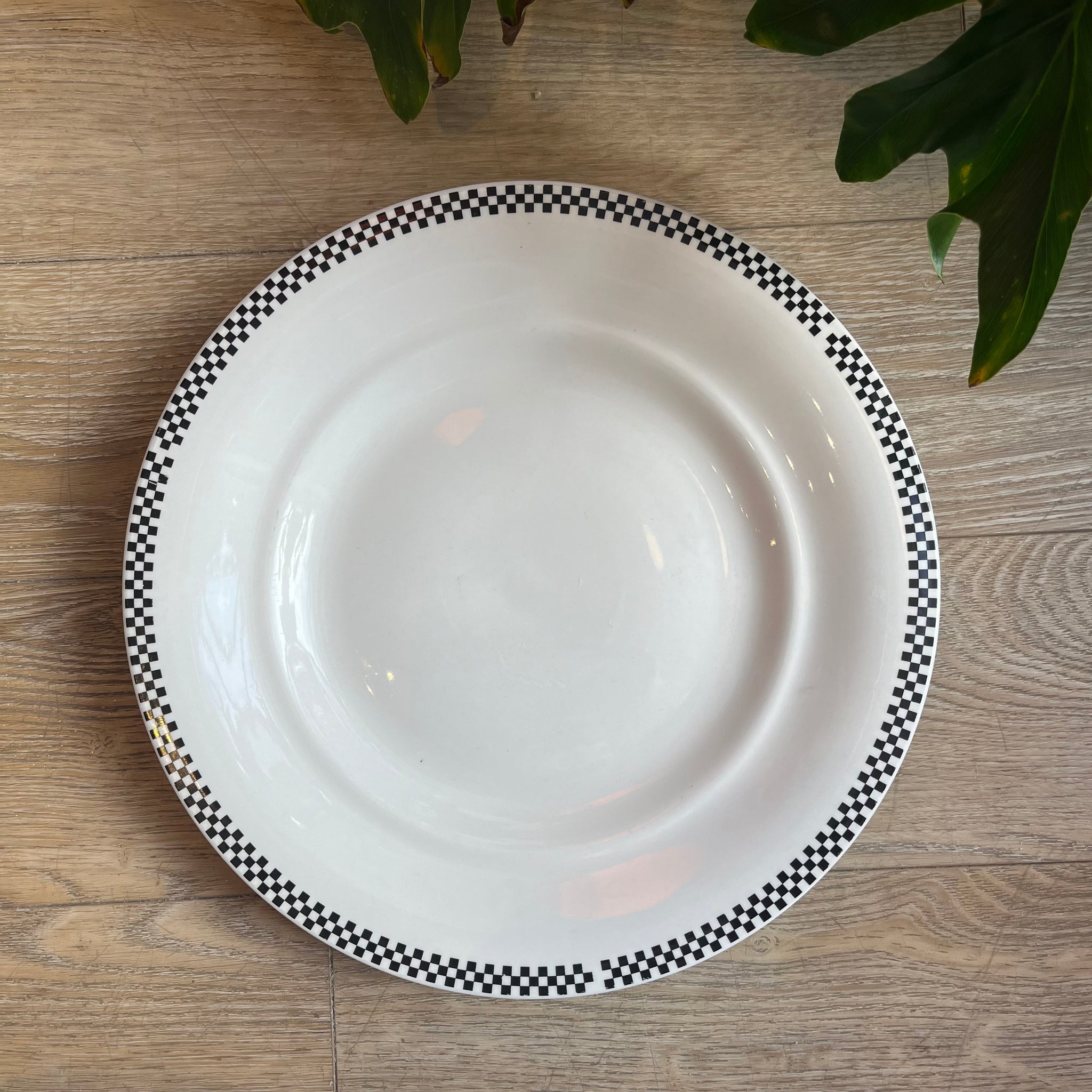 Black Checker Plates | Set of Two