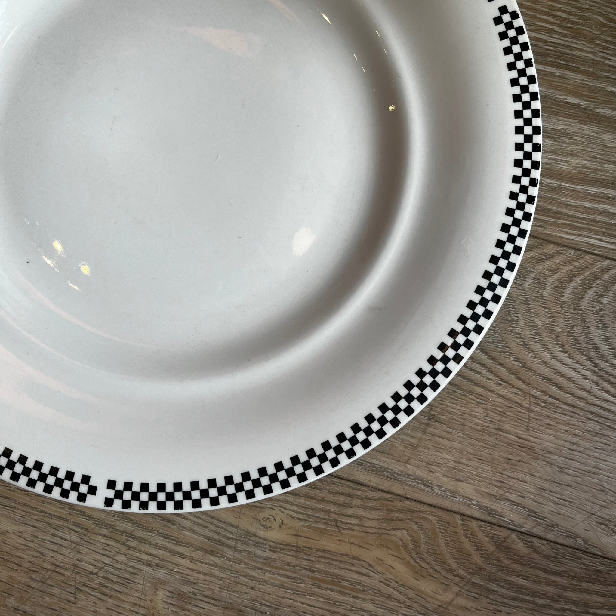 Black Checker Plates | Set of Two