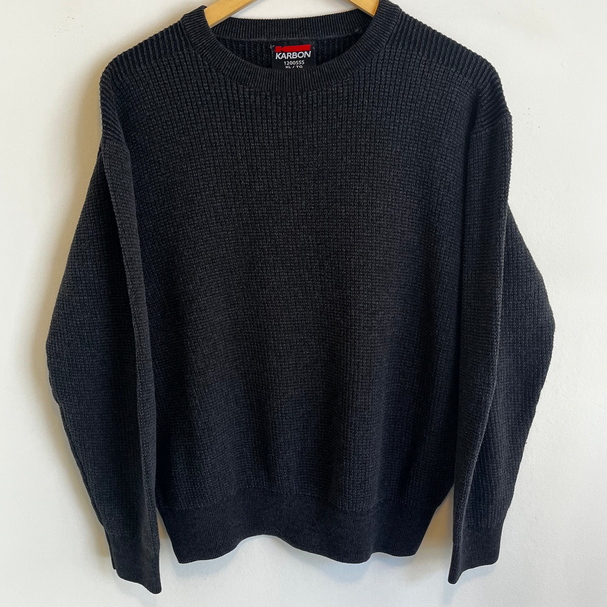 Charcoal Knit Crewneck  | L