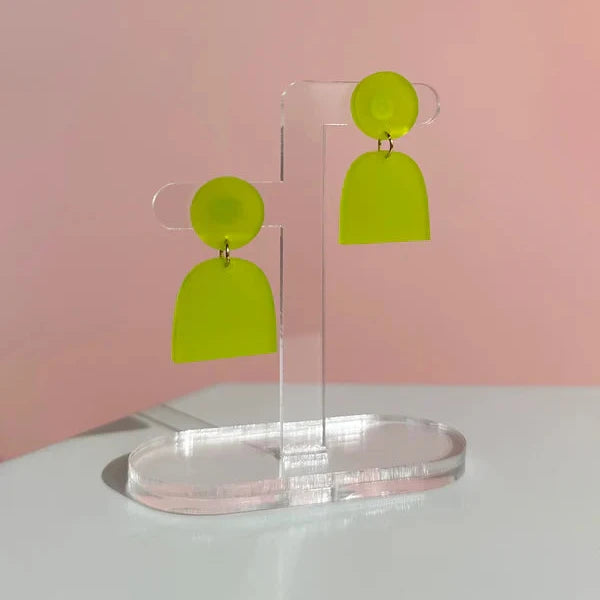 Lad Earrings - Lime Green