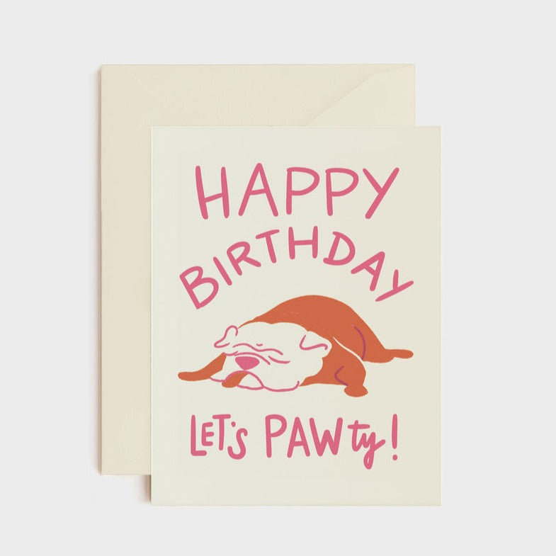 Let's Pawty Birthday Card