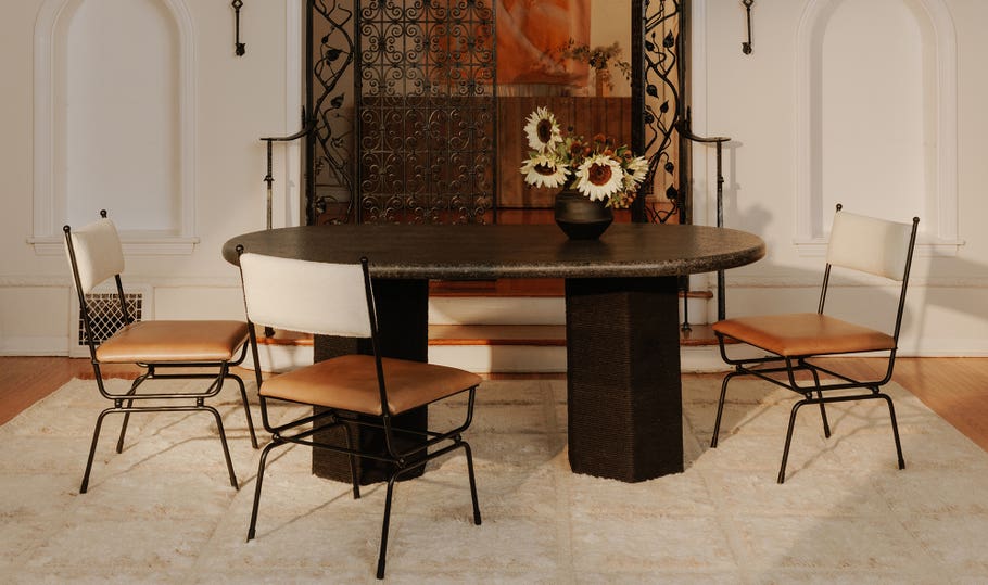 Sartoria Black Granite Dining Table