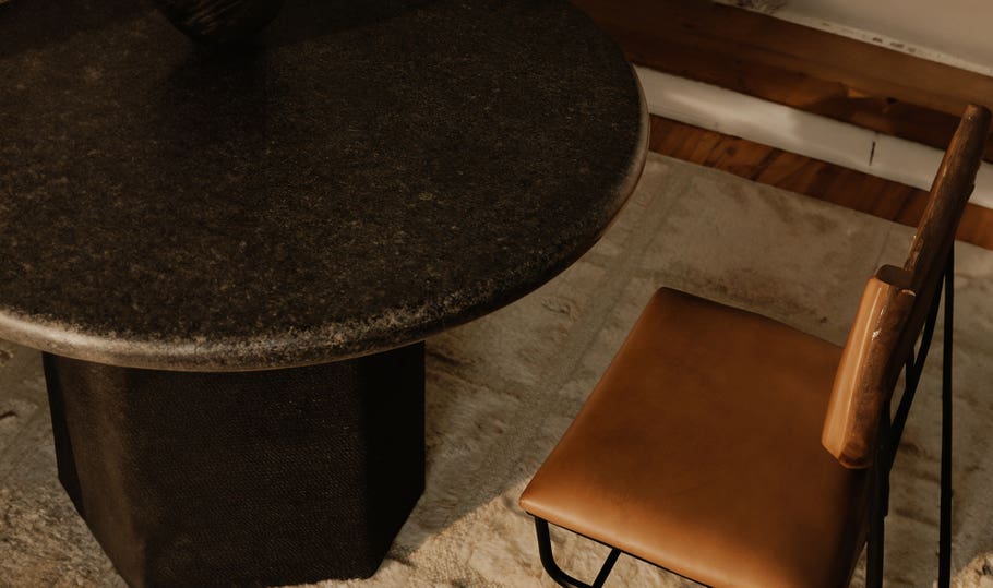 Sartoria Black Granite Dining Table