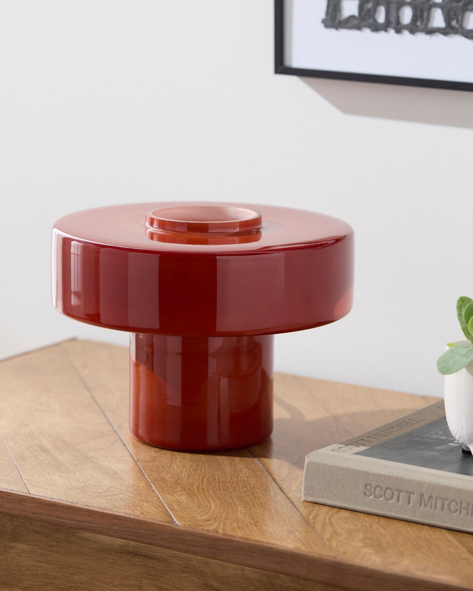 Red Nozay Accent Table Lamp