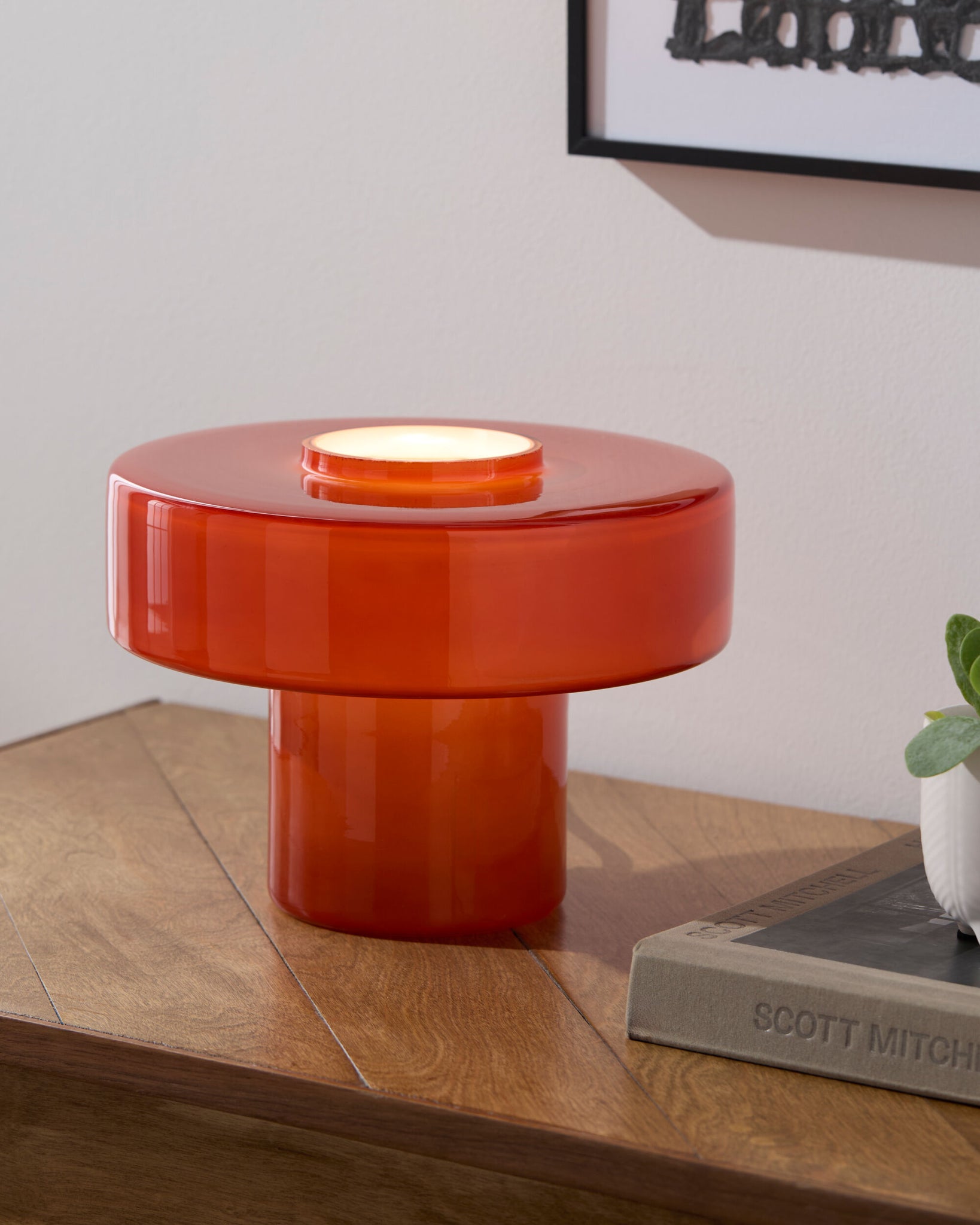 Red Nozay Accent Table Lamp