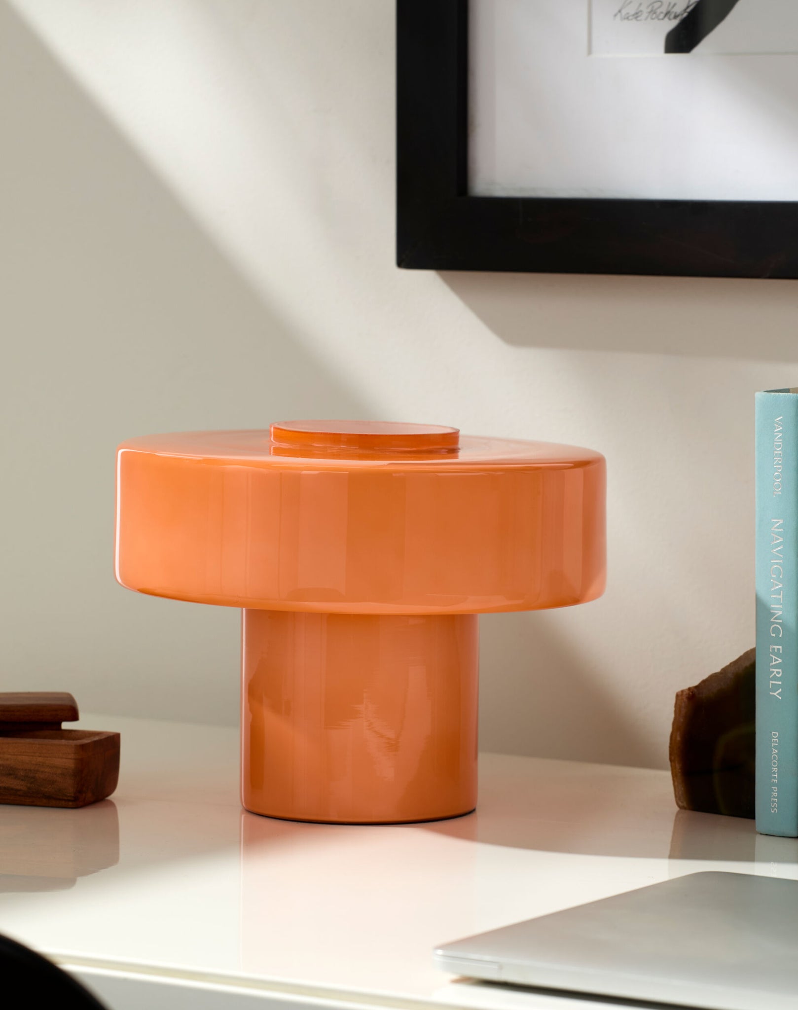 Peach Nozay Accent Table Lamp