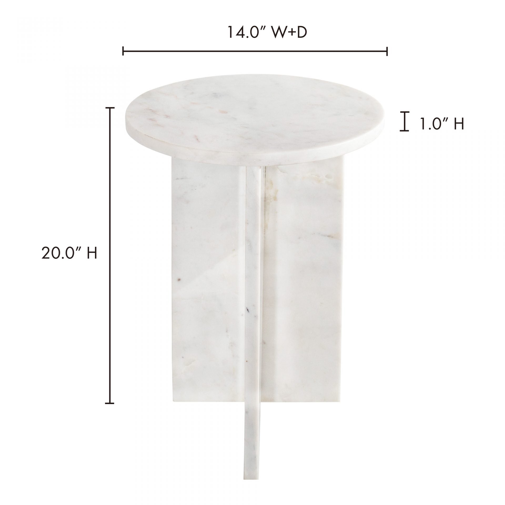 Grace Accent Table | White