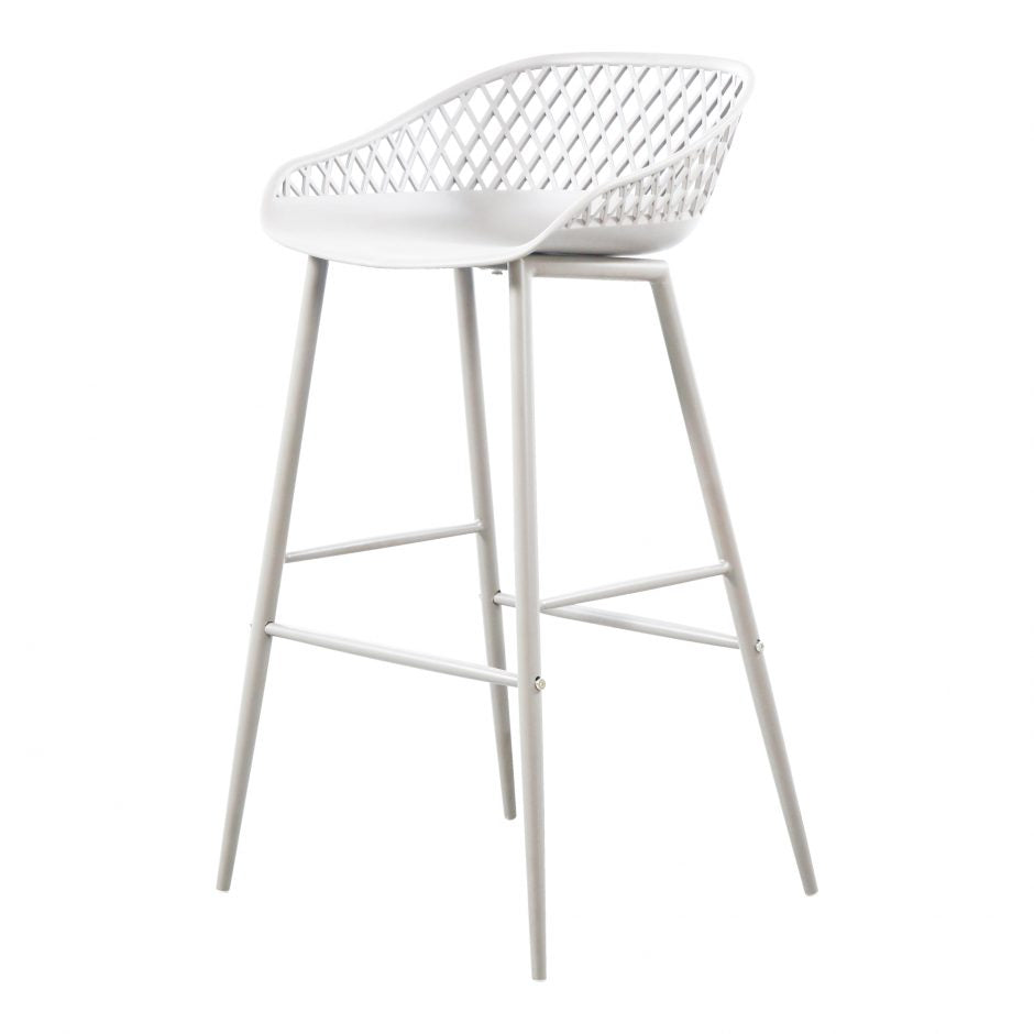 Piazza Outdoor Barstool | White