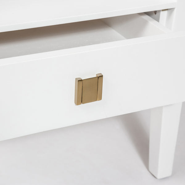 Hara 3 Drawer Nightstand | White